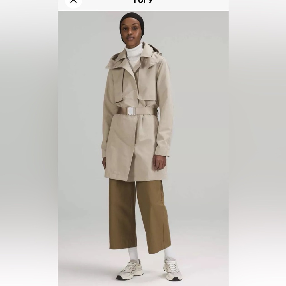 Lululemon Always There Trench Coat White Opal size 2 nwt